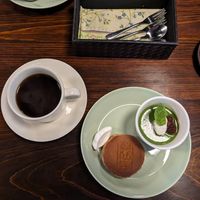 The set menu includes a choice of desserts and drinks (tea, coffee, etc.) at Kanshin-ji Kuri - 観心寺  in Kawachinagano