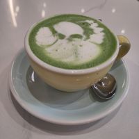 Matcha latte with plant milk at Bacara Coffee in Chernivtsi
