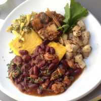 plat du jour at Aux Deux Portes Cafe in Geneva