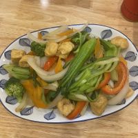 Tofu with stir fried vegetables   at Little Hanoi in Penang