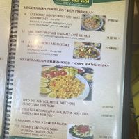 Veggie menu  at Little Hanoi in Penang