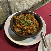 Stuffed peppers (delicious!!) at Zonja Gjene in Berat