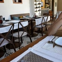 tables inside   at Zonja Gjene in Berat