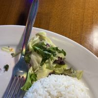 (half eaten) side salad with coconut-based wasabi ranch  at Wandee Asian Fusion in Tampa