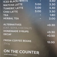 Non dairy drinks   at The Hungry Whale in Jersey