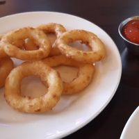 Onion rings at Veggie Master in Birmingham
