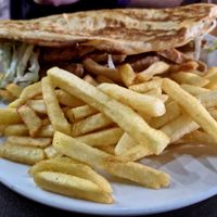 Veggie donner kebab meal at Veggie Master in Birmingham