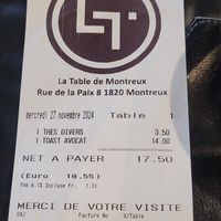  at La Table de Montreux in Montreux