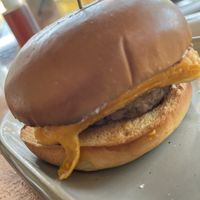Vegan Breakfast Sandwich with “Sausage and Egg"  at Three Birds Cafe in Winter Garden
