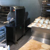 In-house pita bakery at Naf Naf Grill in Eden Prairie