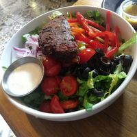 Salad (part of meal of the day) at Casa Luna in Santiago