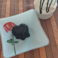 Brownie com sorvete de banana at Natural Robles in Sao Thome Das Letras