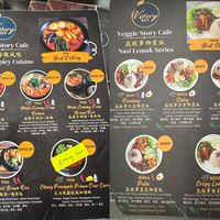 menu  at Veggie Story Cafe in Johor Bahru