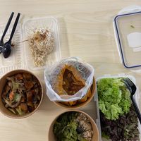 Kimchi Soup Brown Rice and Mala Hotpot Brown Rice  at Veggie Story Cafe in Johor Bahru