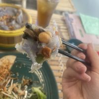 Há cáo hâp (steamed purple dumplings with mushroom and peas filling)  at Nướng & Lẩu Pure Vegan by Lam in Ho Chi Minh City