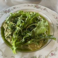 vegan risotto w/vegan cheese  at Junction Sixteen in Bridgetown