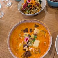 Massaman curry and street noodles at Khu Khu Milford in Milford