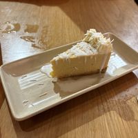 Mango cheesecake with salted coconut cream  at Khu Khu Milford in Milford