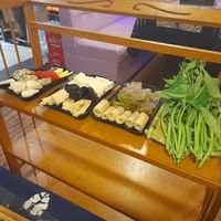 Assortment of vegetables and tofu brought to us in the set menu for 2 (158rmb), including potato, purple potato, tofu, tomato, seaweed, mushrooms... at Yún Shān Zhī Jùn 雲山之菌 in Dali