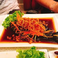 Ginger slice fish at Vegetarian Express Cafe in Northeast Singapore