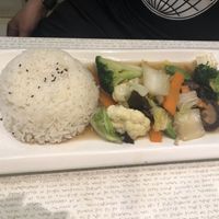 P01 mixed vegetables rice $6.80 at Vegetarian Express Cafe in Northeast Singapore