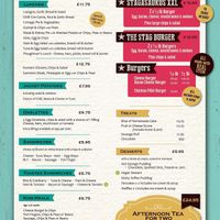 Main menu  at The Hungry Stag Cafe in Bury St Edmunds