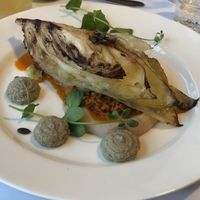 Main course: roasted cabbage  at Hotel de Goudfazant in Amsterdam