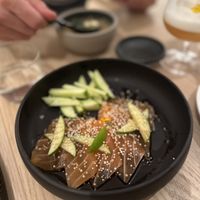 Vegan salmon sashimi 🤯 A must try! 🤩   at Bloom Sushi Botanique in Quebec