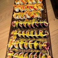 Big platter they brought out  at Bloom Sushi Botanique in Quebec