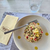 Delicious quinoa salad at Vegera   in Mykonos