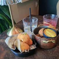 Betterballs with mustard + Cheezy croquettes 🧀 at OhMA Gent in Ghent