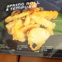 Menu (tempura) at Bubo Dimsum & Sushi Club in Locarno