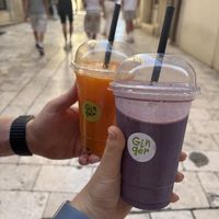 Protein açai and jazzy carrot  at Ginger in Split