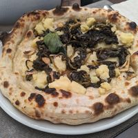 Vegan pizza at Piazza Grande in Locarno