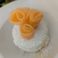 Vegan cheesecake at Piazza Grande in Locarno