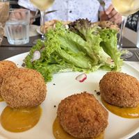 Polpette in vegan  at Piazza Grande in Locarno