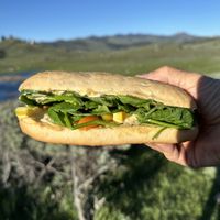 Gardiner sandwich - good for a picnic in Yellowstone.   at Local Advice - Maybe closed in Gardiner