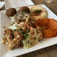 vegan mezze plate  at Nicholas Restaurant in Portland