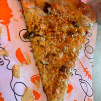 Vegan elote slice (on special) at Dimo's Pizza - Lincoln Square in Chicago