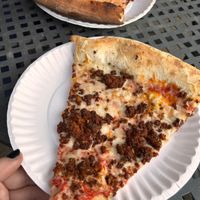 Vegan sausage  at Dimo's Pizza - Lincoln Square in Chicago