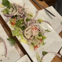 Lebanese salad (half eaten)    at Nicholas Restaurant in Gresham