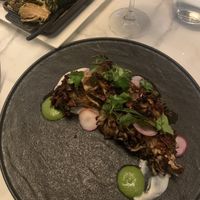 Brussel sprouts side and mushroom main dish  at EDGE in Denver