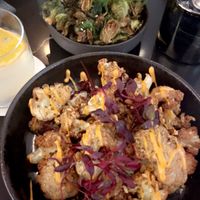 Korean cauliflower and fried brussels sprouts   at EDGE in Denver
