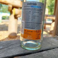 Drink has a vegan label: Schöfferhofer Grapefruit alkoholfrei (3.80€) at Bootshaus Ardeas Seenwelt in Bad Soden-salmuenster