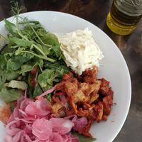 Oumph salad at Fårö StrandCafé in Faaroe