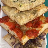 Vegan focaccia options  at Frumè - Focacceria e Pinseria in Polignano A Mare