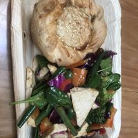 Pie and salad   at Vege Rama - Adelaide St in Brisbane