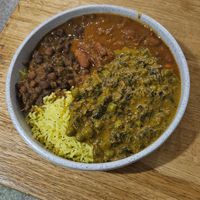 Curry Dish (3 curries) at Vege Rama - Adelaide St in Brisbane