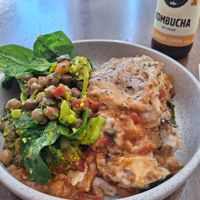 Lasagne and salad at Vege Rama - Adelaide St in Brisbane