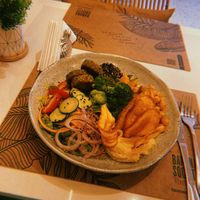 Falafel bowl  at Banana Society in Sao Paulo